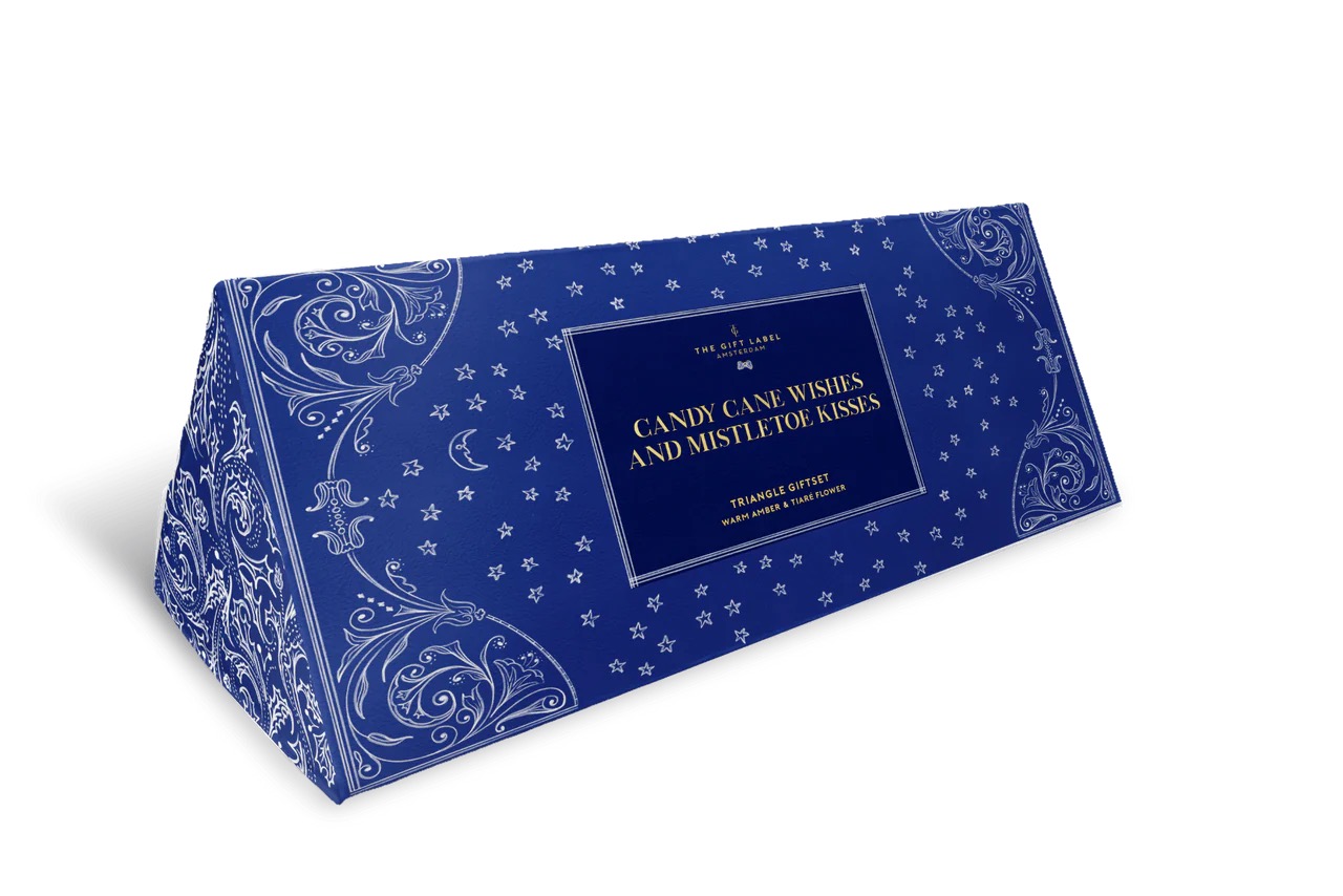 Gjafaaskja þríhyrningur - Candycane Wishes and Mistletoe Kisses