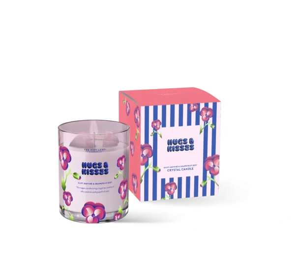Kristal kerti 175gr - Hugs & Kisses
